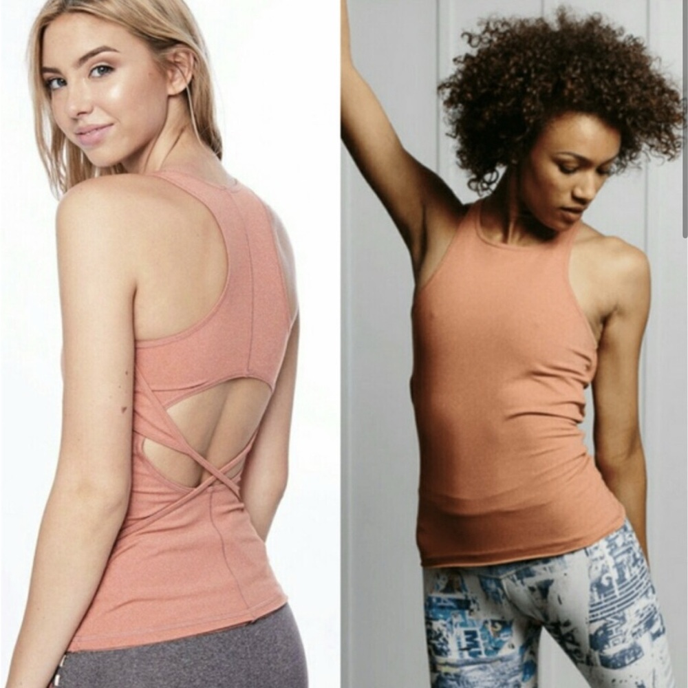 FP Movement Burnt Orange Cross Back tank top Size S